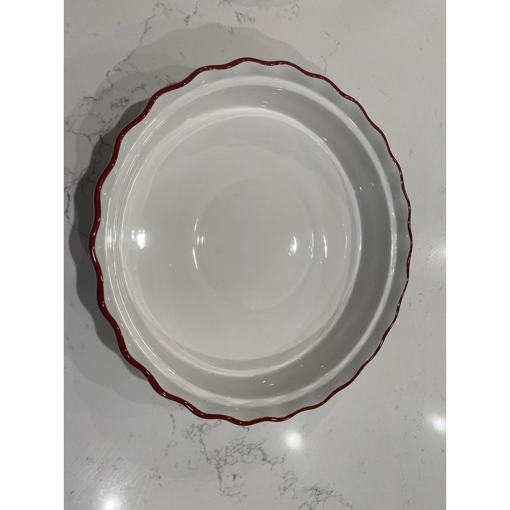🍎 Vintage Apple Pie Keeper Plate 10" Ceramic Lid Cottagecore Grandmacore Decor - Picture 3 of 5